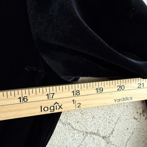 Vtg Tuxedo Dress Black Velvet Satin Lapels 90s Cocktail Evening Gown Womens 6 - Picture 8 of 10